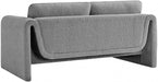 Grey Stylus Boucle Fabric Loveseat - 198Grey-L - Vega Furniture