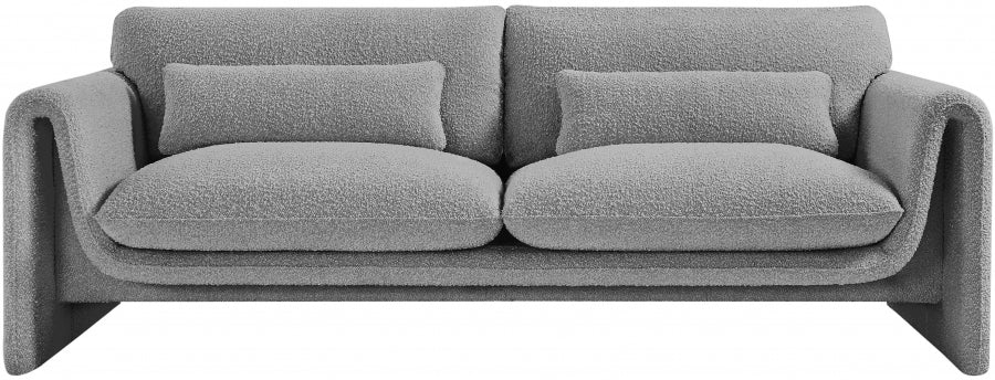 Grey Stylus Boucle Fabric Sofa - 198Grey-S - Vega Furniture