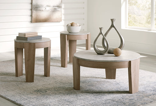 Guystone Light Brown Table (Set of 3) - T237-13 - Vega Furniture