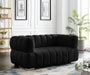 Gwen Black Velvet Loveseat - 670Black-L - Vega Furniture