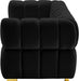 Gwen Black Velvet Loveseat - 670Black-L - Vega Furniture