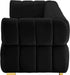 Gwen Black Velvet Sofa - 670Black-S - Vega Furniture