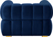 Gwen Blue Velvet Chair - 670Navy-C - Vega Furniture