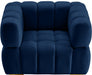 Gwen Blue Velvet Chair - 670Navy-C - Vega Furniture