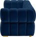 Gwen Blue Velvet Loveseat - 670Navy-L - Vega Furniture