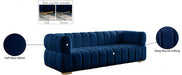 Gwen Blue Velvet Sofa - 670Navy-S - Vega Furniture