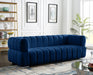 Gwen Blue Velvet Sofa - 670Navy-S - Vega Furniture