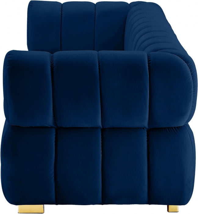 Gwen Blue Velvet Sofa - 670Navy-S - Vega Furniture