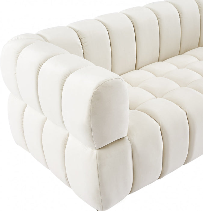 Gwen Cream Velvet Chair - 670Cream-C - Vega Furniture