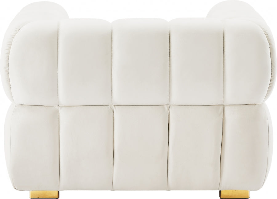 Gwen Cream Velvet Chair - 670Cream-C - Vega Furniture