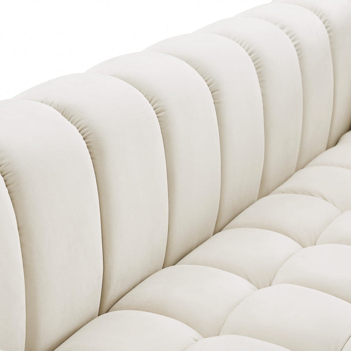 Gwen Cream Velvet Chair - 670Cream-C - Vega Furniture