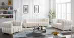 Gwen Cream Velvet Loveseat - 670Cream-L - Vega Furniture