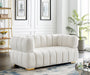 Gwen Cream Velvet Loveseat - 670Cream-L - Vega Furniture