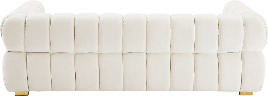 Gwen Cream Velvet Sofa - 670Cream-S - Vega Furniture