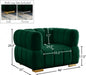 Gwen Green Velvet Chair - 670Green-C - Vega Furniture