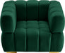 Gwen Green Velvet Chair - 670Green-C - Vega Furniture