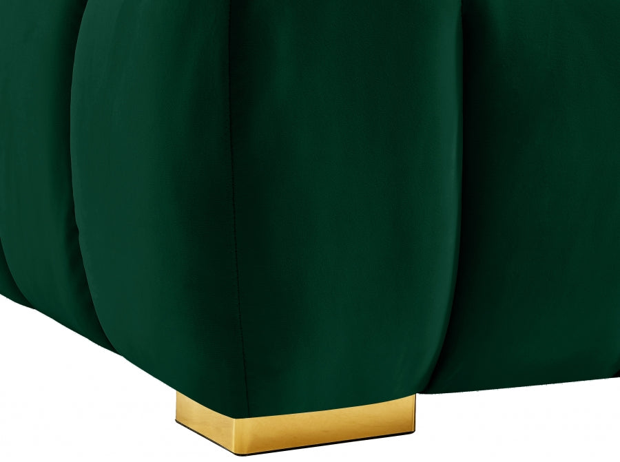 Gwen Green Velvet Loveseat - 670Green-L - Vega Furniture