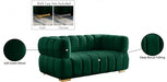 Gwen Green Velvet Loveseat - 670Green-L - Vega Furniture