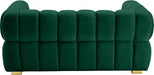 Gwen Green Velvet Loveseat - 670Green-L - Vega Furniture