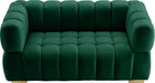 Gwen Green Velvet Loveseat - 670Green-L - Vega Furniture