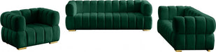 Gwen Green Velvet Sofa - 670Green-S - Vega Furniture