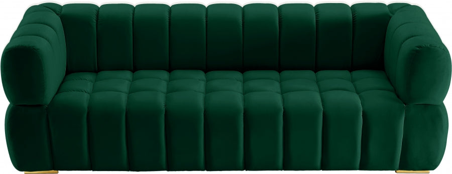 Gwen Green Velvet Sofa - 670Green-S - Vega Furniture