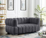 Gwen Grey Velvet Loveseat - 670Grey-L - Vega Furniture