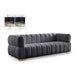 Gwen Grey Velvet Sofa - 670Grey-S - Vega Furniture