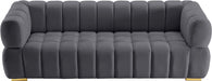 Gwen Grey Velvet Sofa - 670Grey-S - Vega Furniture