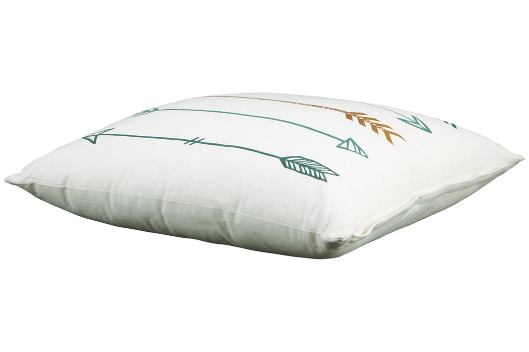 Gyldan White/Teal/Gold Pillow, Set of 4 - A1000994 - Vega Furniture