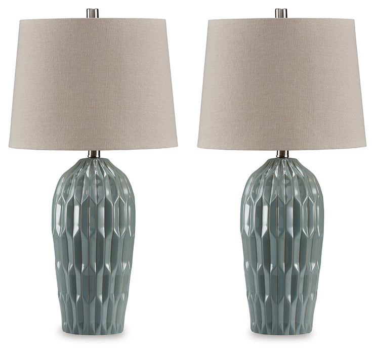 Hadbury Pale Blue/Teal Table Lamp (Set of 2) - L178034 - Vega Furniture