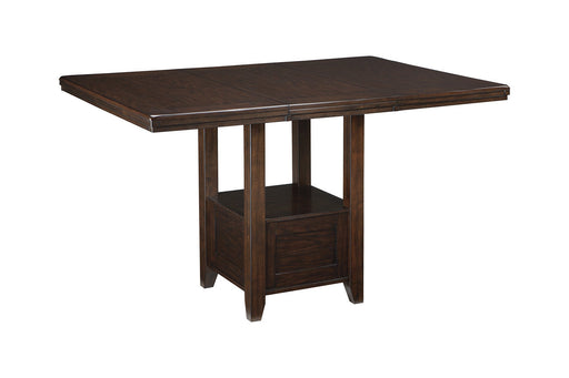 Haddigan Dark Brown Counter Height Dining Extension Table - D596-42 - Vega Furniture