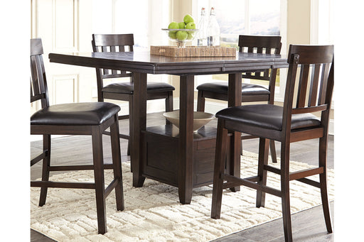 Haddigan Dark Brown Counter Height Dining Extension Table - D596-42 - Vega Furniture