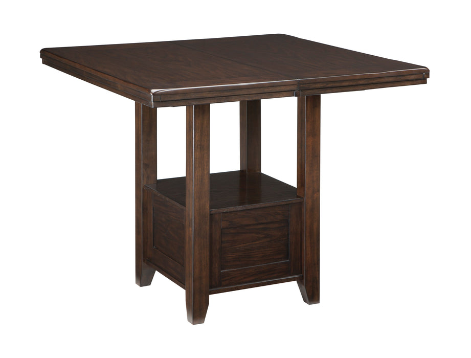 Haddigan Dark Brown Counter Height Set - SET | D596-42 | D596-124(3) - Vega Furniture