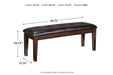 Haddigan Dark Brown Dining Bench - D596-00 - Vega Furniture