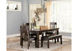 Haddigan Dark Brown Dining Extension Table - D596-35 - Vega Furniture