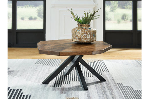 Haileeton Brown/Black Coffee Table - T806-8 - Vega Furniture