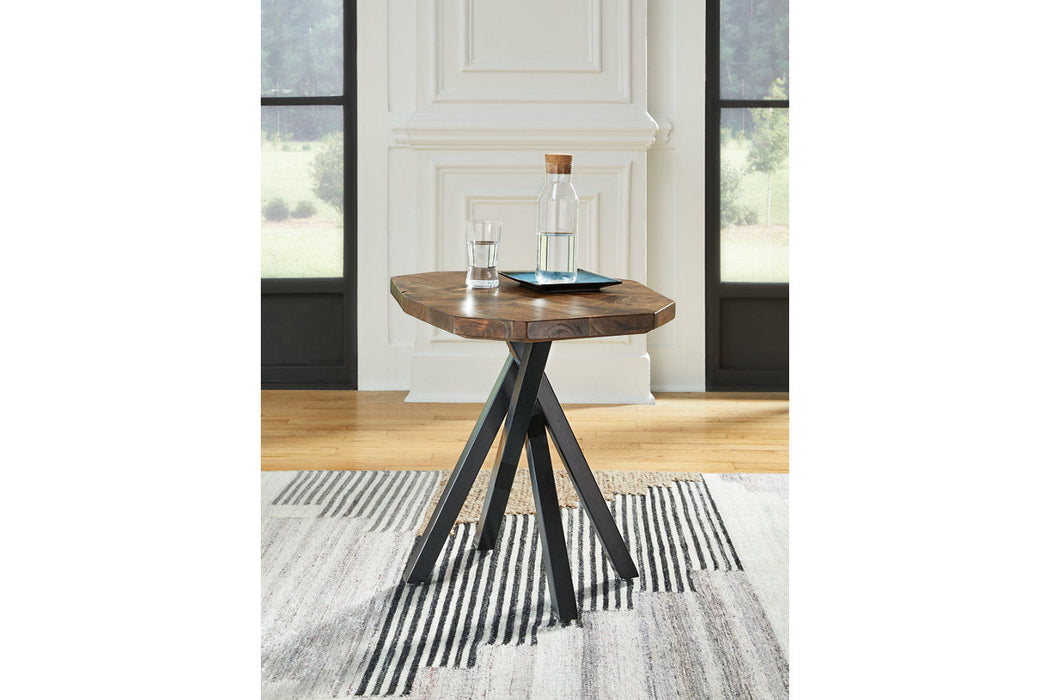 Haileeton Brown/Black End Table - T806-6 - Vega Furniture