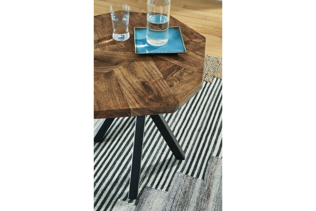 Haileeton Brown/Black End Table - T806-6 - Vega Furniture