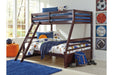 Halanton Dark Brown Twin over Full Bunk Bed with 1 Large Storage Drawer - SET | B328-50 | B328-58P | B328-58R - Vega Furniture