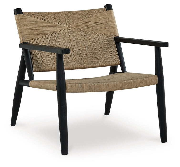 Halfmore Black/Natural Accent Chair - A3000672 - Vega Furniture