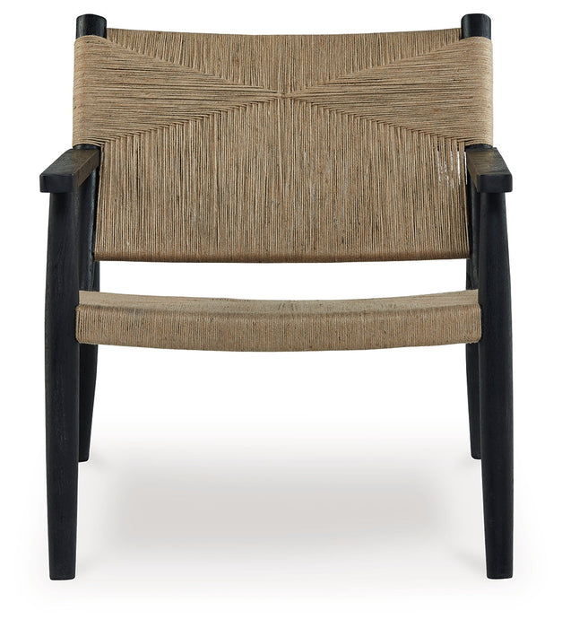 Halfmore Black/Natural Accent Chair - A3000672 - Vega Furniture