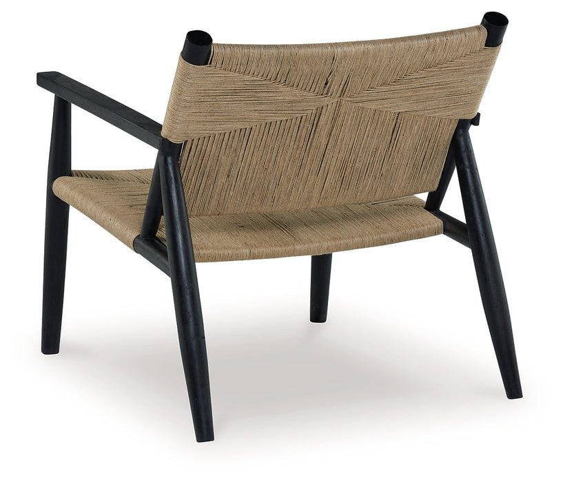 Halfmore Black/Natural Accent Chair - A3000672 - Vega Furniture