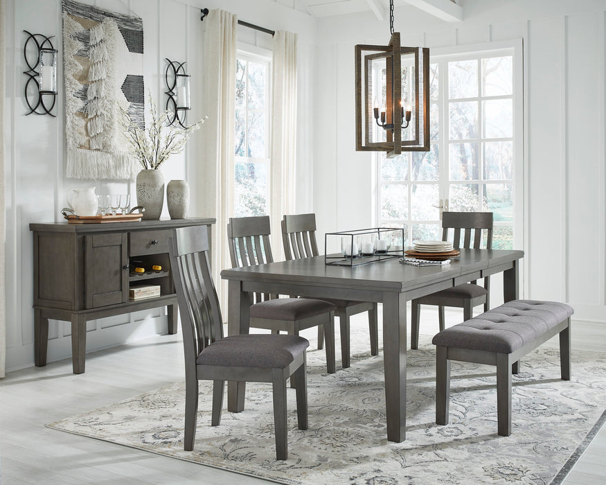 Hallanden Gray Extendable Dining Set - SET | D589-35 | D589-01(3) - Vega Furniture