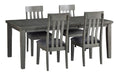 Hallanden Gray Extendable Dining Set - SET | D589-35 | D589-01(3) - Vega Furniture