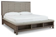Hallanden Gray King Panel Bed with Storage - SET | B649-56 | B649-58 | B649-97 - Vega Furniture
