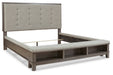 Hallanden Gray King Panel Bed with Storage - SET | B649-56 | B649-58 | B649-97 - Vega Furniture