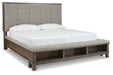 Hallanden Gray Queen Panel Bed with Storage - SET | B649-54 | B649-57 | B649-96 - Vega Furniture