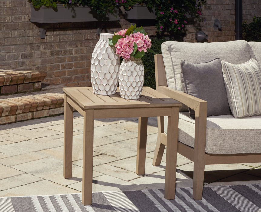 Hallow Creek Driftwood Outdoor End Table - P560-702 - Vega Furniture