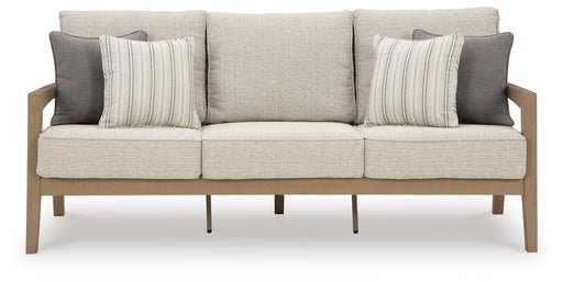 Hallow Creek Driftwood Outdoor Sofa with Cushion - P560-838 - Vega Furniture
